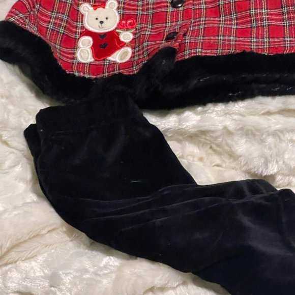 Bright Futures Red Plaid Christmas 3 months set - Picture 9 of 12